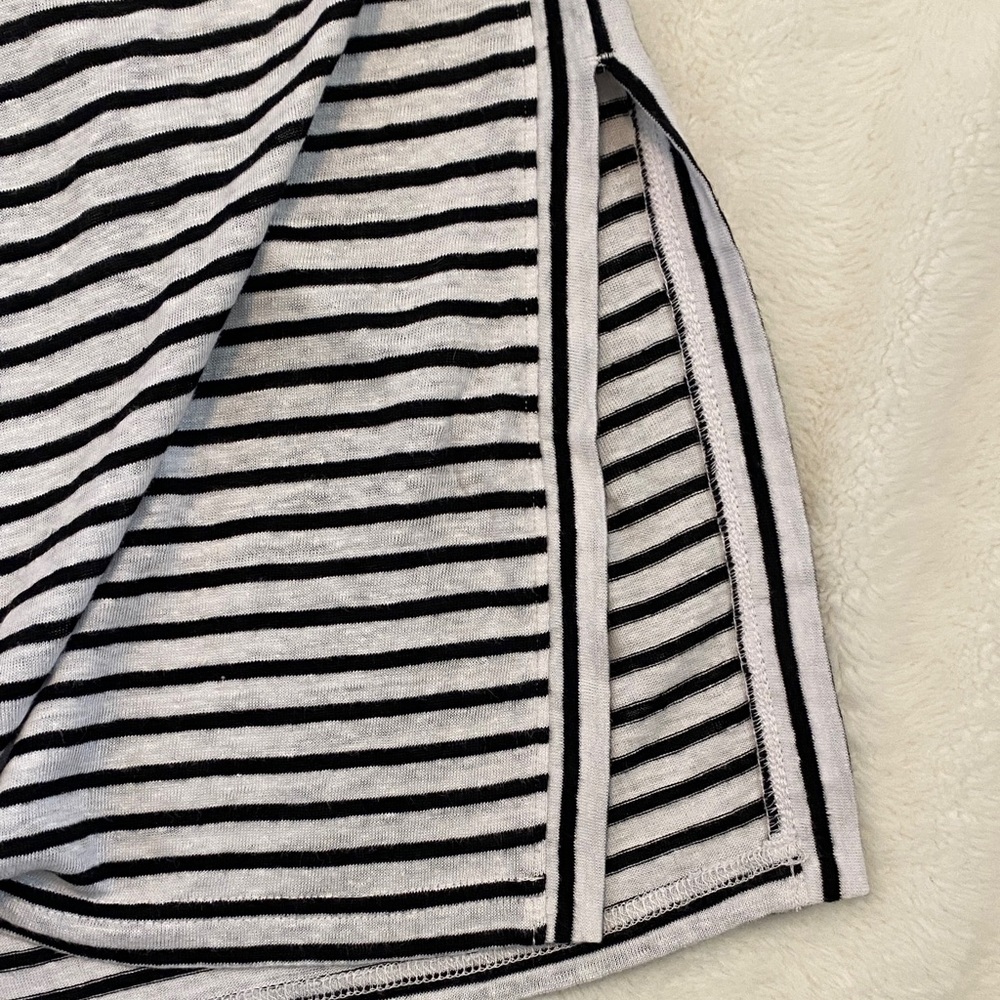 Eileen Fisher Black and White Striped Skirt - Size Medium - Picture 2 of 11